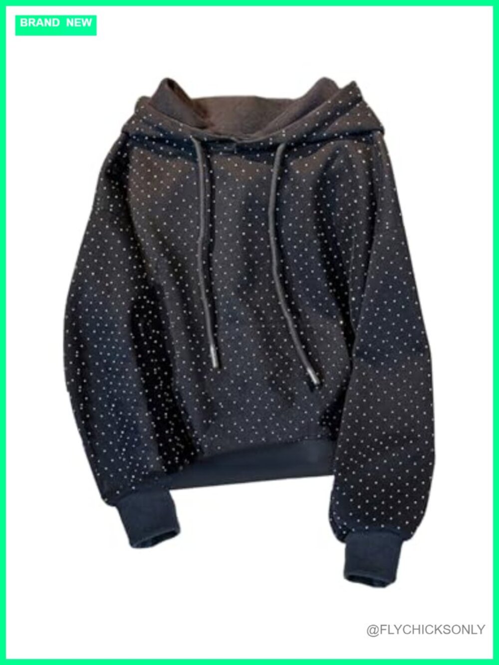 Sparkle Rhinestone Hoodie Pullover Fleece Sweatshirt Fall